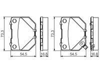 Brake pad set, disc brake BP2142 Bosch