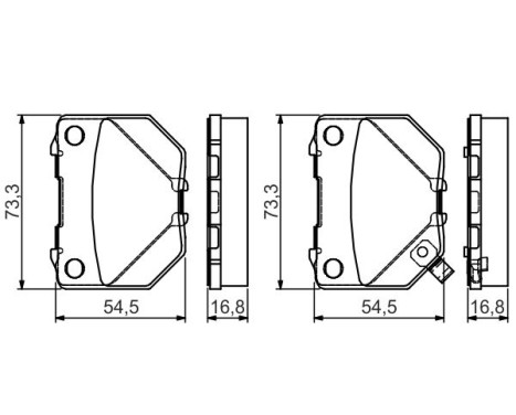 Brake pad set, disc brake BP2142 Bosch