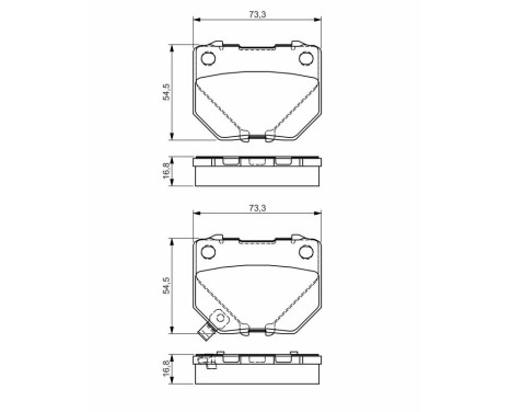 Brake pad set, disc brake BP2142 Bosch, Image 6
