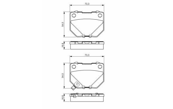 Brake pad set, disc brake BP2142 Bosch, Image 6