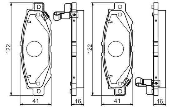 Brake pad set, disc brake BP2148 Bosch