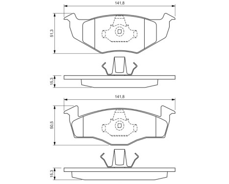 Brake Pad Set, disc brake BP218 Bosch, Image 6