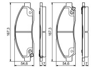Brake pad set, disc brake BP2190 Bosch