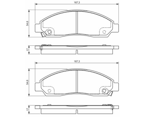Brake pad set, disc brake BP2190 Bosch, Image 6