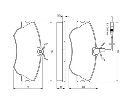 Brake Pad Set, disc brake BP220 Bosch, Image 5