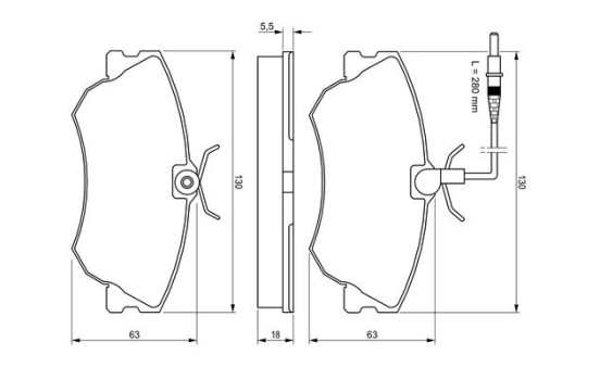 Brake Pad Set, disc brake BP220 Bosch, Image 4