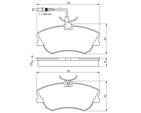 Brake Pad Set, disc brake BP220 Bosch, Image 6