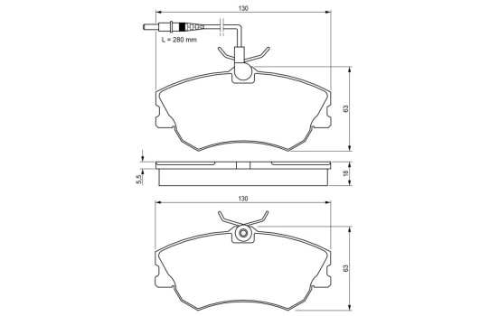 Brake Pad Set, disc brake BP220 Bosch, Image 6