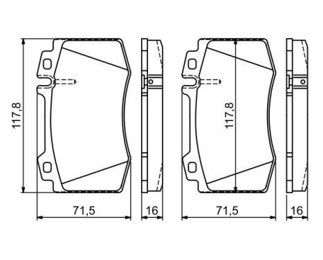 Brake pad set, disc brake BP2205 Bosch, Image 7