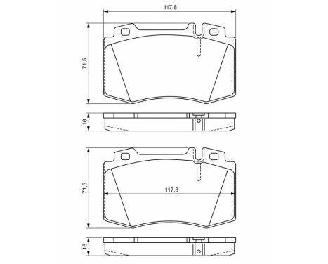 Brake pad set, disc brake BP2205 Bosch, Image 8