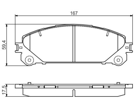 Brake Pad Set, disc brake BP2221 Bosch, Image 7