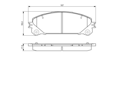 Brake Pad Set, disc brake BP2221 Bosch, Image 8