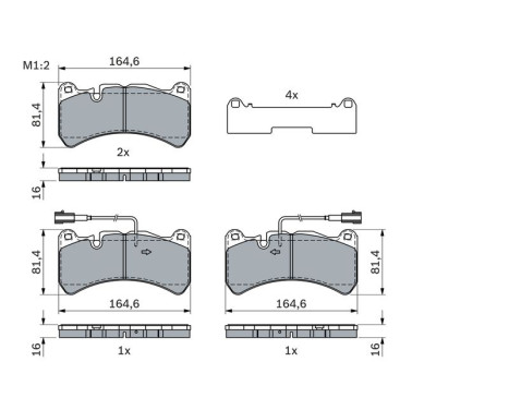 Brake Pad Set, disc brake BP2238 Bosch
