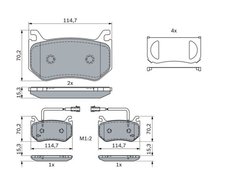 Brake Pad Set, disc brake BP2239 Bosch, Image 7