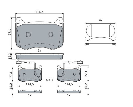 Brake Pad Set, disc brake BP2240 Bosch, Image 7