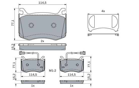 Brake Pad Set, disc brake BP2240 Bosch, Image 7