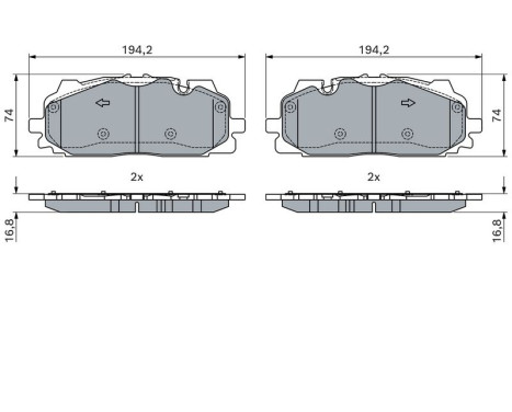 Brake Pad Set, disc brake BP2249 Bosch, Image 7