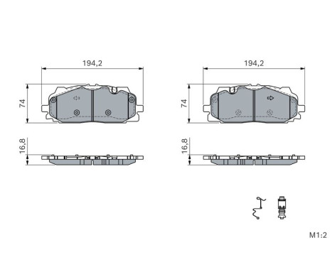 Brake Pad Set, disc brake BP2249 Bosch, Image 7