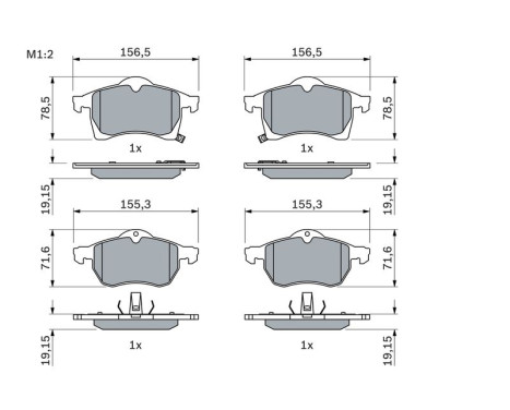 Brake Pad Set, disc brake BP226 Bosch, Image 7