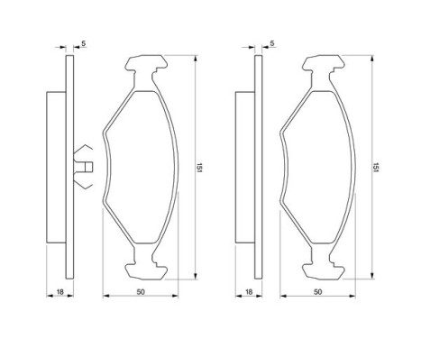 Brake Pad Set, disc brake BP227 Bosch, Image 5