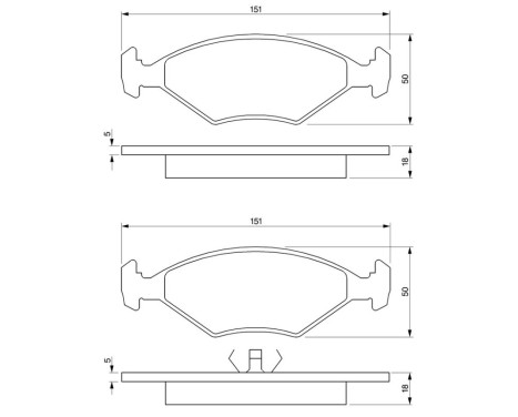 Brake Pad Set, disc brake BP227 Bosch, Image 6