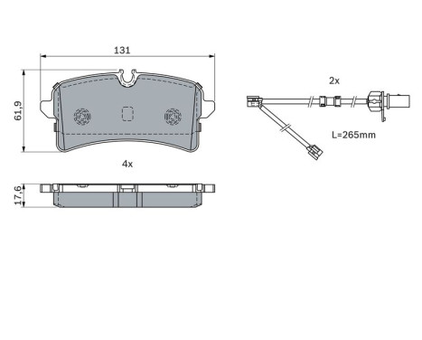 Brake Pad Set, disc brake BP2273 Bosch, Image 7