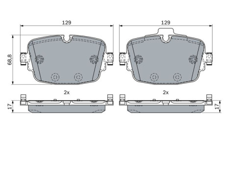 Brake Pad Set, disc brake BP2276 Bosch, Image 7