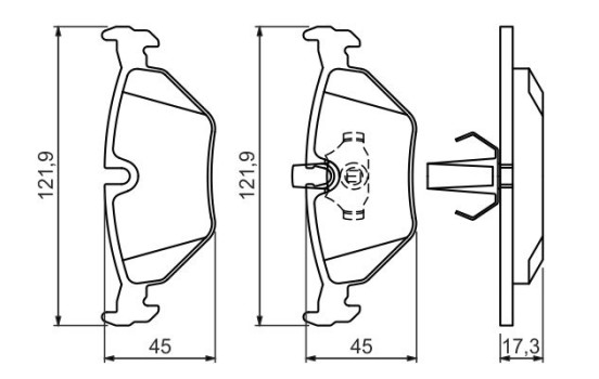 Brake Pad Set, disc brake BP228 Bosch, Image 5