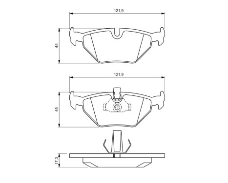 Brake Pad Set, disc brake BP228 Bosch, Image 6