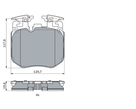 Brake Pad Set, disc brake BP2288 Bosch, Image 7