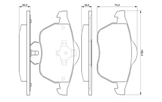 Brake Pad Set, disc brake BP229 Bosch, Image 7