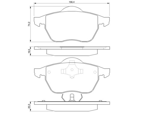 Brake Pad Set, disc brake BP229 Bosch, Image 8