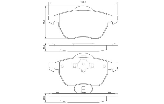 Brake Pad Set, disc brake BP229 Bosch, Image 8