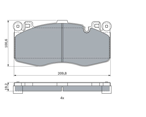 Brake pad set, disc brake BP2295 Bosch