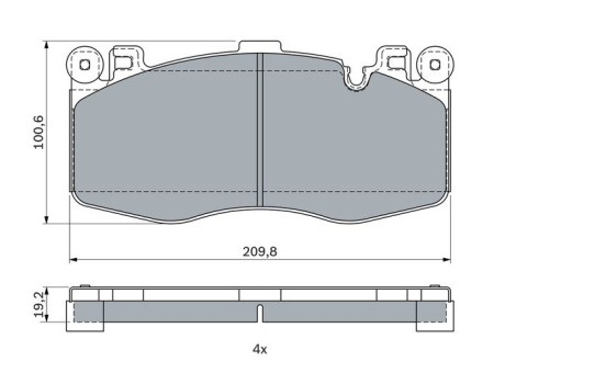 Brake pad set, disc brake BP2295 Bosch
