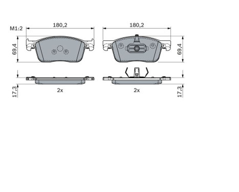 Brake Pad Set, disc brake BP2298 Bosch, Image 7