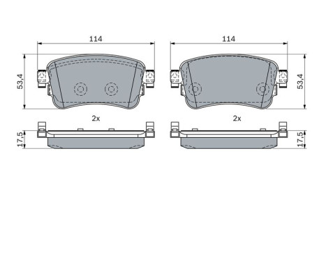 Brake Pad Set, disc brake BP2299 Bosch, Image 7