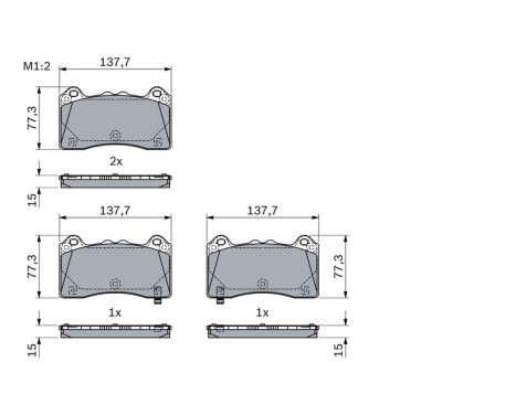 Brake Pad Set, disc brake BP2303 Bosch, Image 7