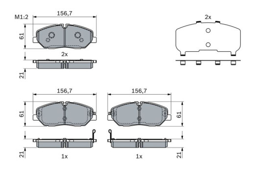 Brake pad set, disc brake BP2307 Bosch, Image 7