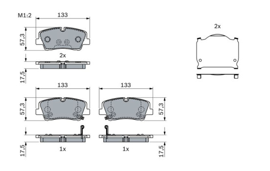 Brake pad set, disc brake BP2309 Bosch, Image 7