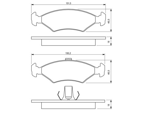 Brake Pad Set, disc brake BP231 Bosch, Image 8