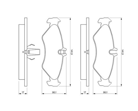 Brake Pad Set, disc brake BP232 Bosch, Image 5