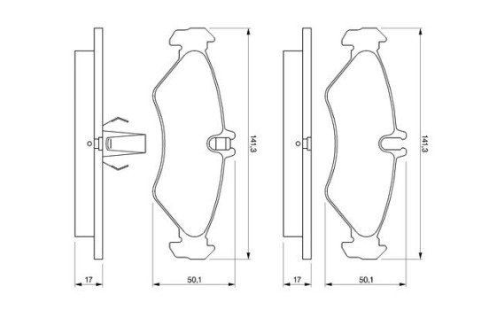 Brake Pad Set, disc brake BP232 Bosch, Image 5