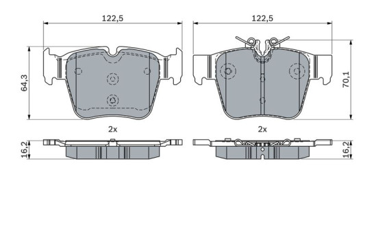 Brake Pad Set, disc brake BP2320 Bosch, Image 7