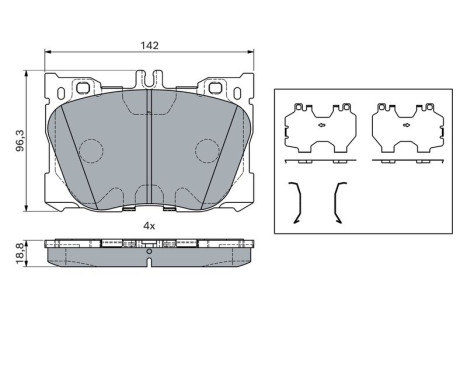 Brake Pad Set, disc brake BP2324 Bosch, Image 5