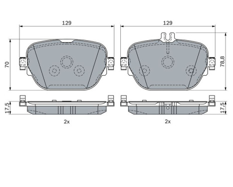 Brake pad set, disc brake BP2325 Bosch, Image 7