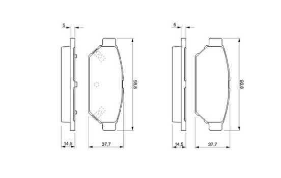 Brake Pad Set, disc brake BP233 Bosch, Image 5