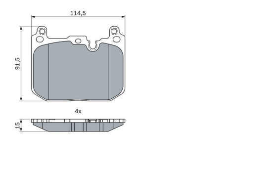 Brake Pad Set, disc brake BP2330 Bosch, Image 7