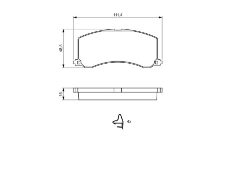 Brake Pad Set, disc brake BP234 Bosch, Image 6