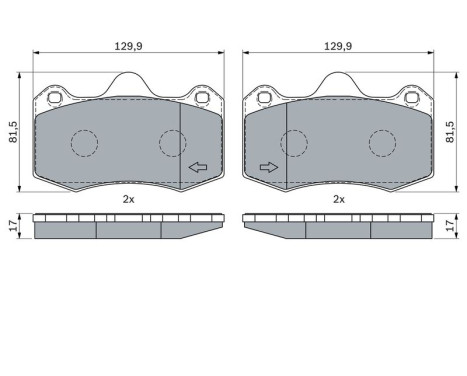 Brake Pad Set, disc brake BP2349 Bosch, Image 7